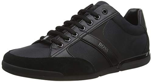 Boss Homme Saturn Profile Low Top Sneaker Basket, Noir, 44.5 EU