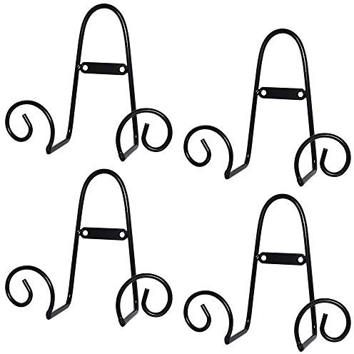 Mocoum 4 Stück Wandhalterung Platte Display Ständer, mittlere Wand Staffelei Halter Platte Aufhänger vertikale Platte Ständer Halter, Kunst (Kreis, 15.2 cm)