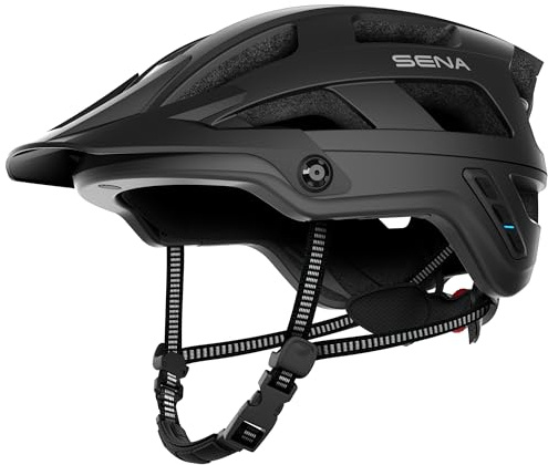 SENA M1 Casque VTT Adult, Noir Mat, L