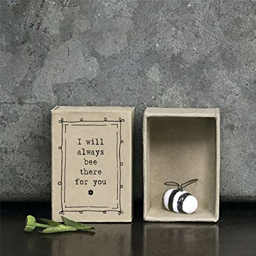 East of India Caja de cerillas de Porcelana Insecto, Regalo en Caja Sentimental I Will Always Bee There For You Ornament, Regalo de Porcelana