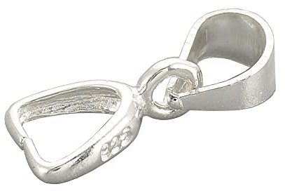 Perlin Bails Lot de 2 boucles de pendentif en argent sterling 925 12 mm