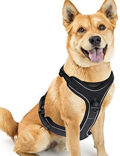 SPEELULU® Hundegeschirr Brustgeschirre für Kleine Mittelgroße Große Hunde, Anti Zug Geschirr Hund Laufgeschirre mit Kontrolle, No Pull Brustgeschirr Anti Zieh Reflexstreifen Sicherheitsgeschirre (L)