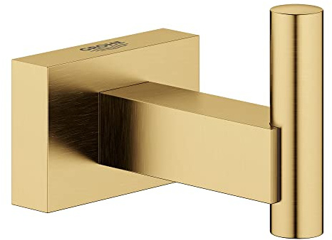 Grohe 40511GN1 Essentials Cube Bademantelhaken, gebürstet, Cool Sunrise