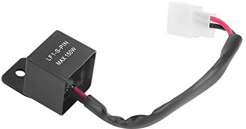 LED-Blinkrelais, 2-polig, Elektronisches LED-Blinkerrelais, 2-poliges LED-Blinkrelais, Blinker-Relais mit Kabel für Motorrad, Auto, LED-Blinker, Glühbirne, Hyperblinken