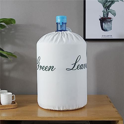 Highdi Dispensador De Agua Cubiertas De Barril Cubierta Antipolvo Cubiertas Elásticas para Enfriador De Agua Dispensador De Agua Reutilizable Cubierta De Cubo Protector (Hojas Verdes)