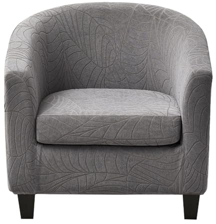 Meigeh Sesselbezug Stretch Sesselschoner 2 Stück Sesselhusse Stretch Sesselüberwurf für Tullsta Stuhl Cocktailsessel Schonbezüge Dunkelgrau