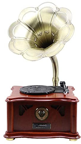 KPERXIS Tocadiscos Retro, Tocadiscos Retro gramófono Altavoz Tocadiscos con Altavoces incorporados, Compatible con Velocidad 33/45/78
