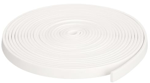 uxcell Silicone Foam Seal Strip, 0.12 x 0.4 x 16.4 Ft Square Solid Weather Stripping Sponge Rubber Bar for Door Window DIY Gasket Automotive, White