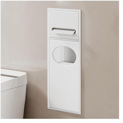 Distributeur de Serviettes en Papier encastré et Poubelle en Acier Inoxydable, Niche de Salle de Bain, Distributeur de Papier Toilette plié en C/multiplié avec Poubelle pour Restaurant