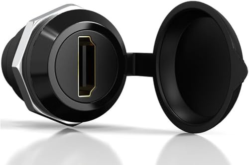 Greluma 1 pièce Connecteur de coupleur de Montage sur Panneau HDMI, connecteur d'affichage HDMI 2.0 Femelle vers Femelle prenant en Charge la résolution 4K pour Moniteur TV projecteur