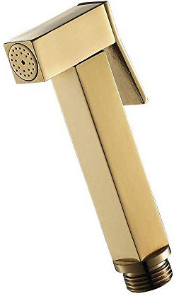 BOSHYUM Bidetarmaturen Edelstahl Badezimmer Duschkopf Zubehör Vollkupfer Gold Quadratisch Toilette Toilettenreinigung Spray Booster