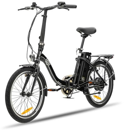 VecoCraft Nemesis E-Bike 20 Zoll, Klapprad mit 36V 7.8Ah Ausziehbaren Batterie, 250W Motor - tragbares E-Klapprad für Herren