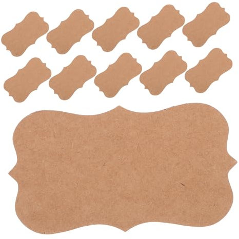 NUOBESTY Visitenkarten Blankokarten Karteikarten 100 Stück Kraftpapier Kleiner Notizkarten Runde Ecken Tear Resistant Material zum Lernen Organisieren von Rezepten und Gestalten von Einladungen