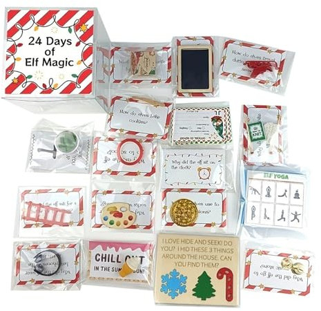 Adventskalender Geschenkkarte 2024 - Magie - Adventskalender Frauen mit 24 Achtsamkeitsübungen - Adventskalender Tischkalender 2024 - Sprüche Adventskalender - Grußkarte (A)