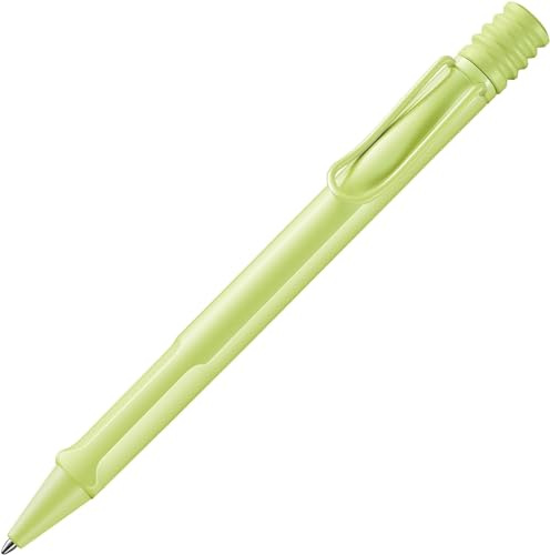 Lamy safari springgreen - Stylo à bille avec grip ergonomique et largeur de trait M - pour une écriture longue et agréable - en plastique robuste ASA - avec recharge grande capacité M 16 en bleu