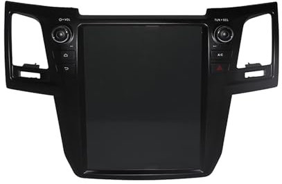JINFOLI Teslastyle Vertical Android 9.0 Car GPS Nagavition Fortuner HILUX Revo 2005-2014 Year AUTO for Manual A C Car Radio Car Audio Stereo System(Android 9.0 PX6 4 64)
