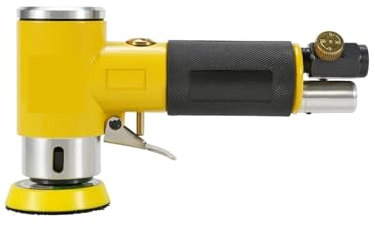 Mini lijadora de aire Orbital de 2/3 , pulidora neumática, pulidora Orbital de doble acción, juego de papel de lija de 80 Uds. Alta eficiencia para madera, compuestos y metal.(HF-942 Deflection)
