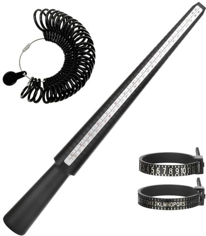 Funngy Ring Sizer UK,4 PCS Ring Measurement Tool Kit A-Z Ring Measurement Tool Ring Size Stick Finger Gauge Kit Ring Measurement Tool for Measuring Rings Diameters Finger Gauge Jewellery Sizing