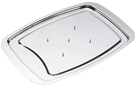 Stainless Steel Meat Carving Tray Board with Spikes – 38cm Spiked Cutting Platter for Turkey Carving