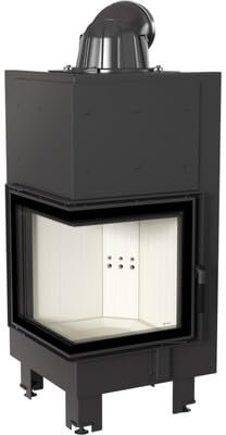 Kamineinsatz aus Stahl MBN Links 8 kW Ø 200 mit Türfeder