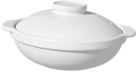 GLEAVI Casseruola in Terracotta Multifunzionale 1,3L Stufato Zuppa Riso al Vapore per Fornelli a Gas Cucina Domestica