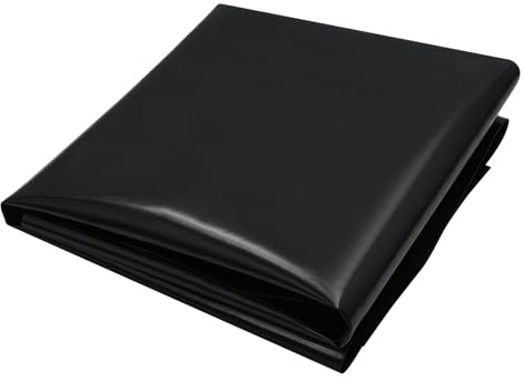 Victoam Teichfolie,1x6m Teichwanne Stärke 0.5mm-HDPE Schwarz Teichplane Dichtungsfolie Teichmembran Schwimmteich Folie,für Fischteiche, Brunnen, Wassergarten und Wasserfall,Gartenteich, Teichbecken