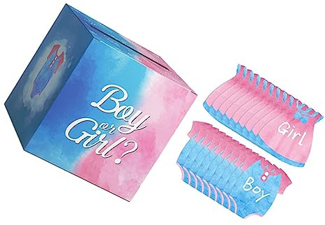 Cabilock Caja De Votación Para Fiesta Revelación De Género Niño Niña De Decoración Para Shower Suministros Para Votación Celebración Diseño Único Para Fiesta De Niño Niña
