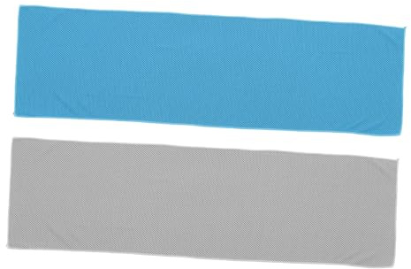 Toddmomy 2 Stück Teiliges Outdoor Cooling Towel Schnelltrocknendes Schweißabsorbierendes Sporthandtuch für Fitness Yoga Laufen Reisen Atmungsaktiv und Kühlend Blau
