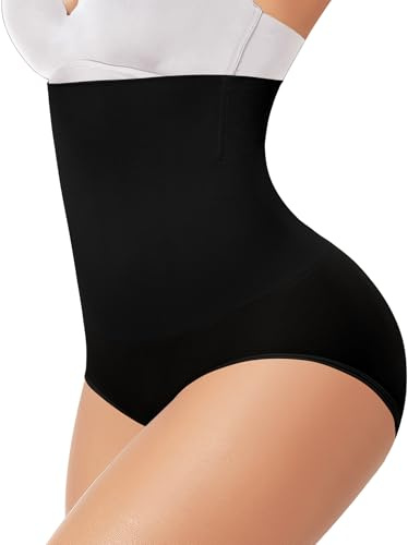 Werena Women High Waist Shapewear Tummy Control Knickers | Seamless Slimming Compression Underwear, Butt Lifting Body Shaper Panties, All-Day Comfort Boned Support Shaping Girdle Pants