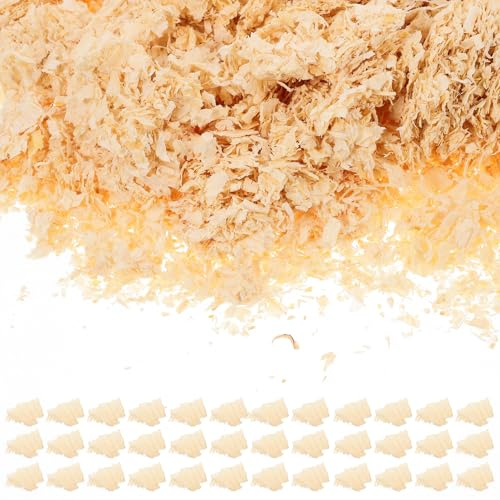 LOLIPPYY Letto per Piccoli Animali Trucioli di Legno di Betulla 500g, Materiale Naturale Riutilizzabile, per Conigli e Rettili in Pollaio e Terrari