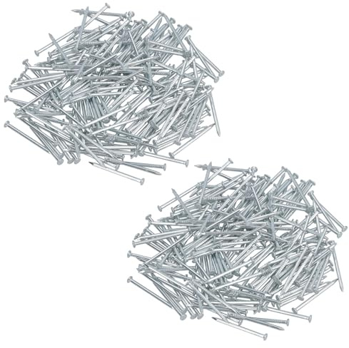 Clavos de alambre de cabeza redonda de 1,5 mm x 30 mm para hormigón, ladrillo, madera, 380 piezas, chapados en zinc