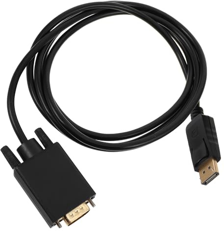 Angoily Câble Displayport vers Vga 18 Mètre Convertisseur Vidéo Haute Performance Connecteur Vga Compatible Moniteurs et Projecteurs Transmission Stable D’Image Câble Adaptateur Noir