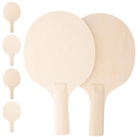 DIYEAH Tischtennisschläger 6 Stück Selbstgemacht Bausatz 10 Zoll Penhold Form für Sport Basteln und Sammlerstücke
