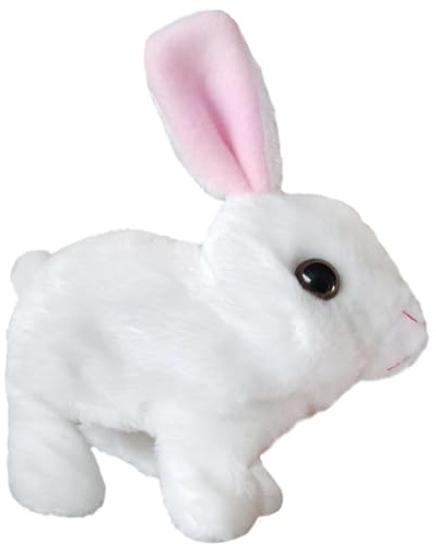 Zohuwerui Interactive Bunny Toys for Kids | Stuffed Bunny Interactive Plush Figure Toy,Electronic Pet Realistic Rabbit, Jumping, Twitching, and Shaking Ears