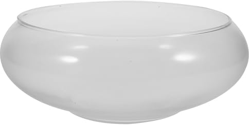Toyvian Bocal à Poissons Rond en Verre Transparent 3 L, Pot de Fleurs Hydroponique Multifonction pour Aquarium de Bureau et Jardin Aquatique, Vase Décoratif pour Plantes Aquatiques