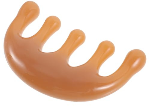 HEANUJJ Peine de Masaje de Dientes Anchos de Resina para Cuero Cabelludo y Cuello Masaje de Acupuntos, Diseño Natural Portátil para Cuidado Relajante del Cabello