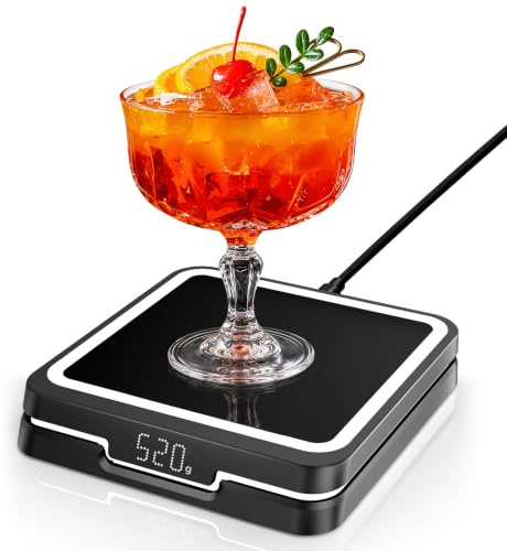 KAVAZ Smart Cocktail Maker mit App-Steuerung-LED-Ausgießhilfe für perfekte Cocktails,Getränkemix-Assistent für die Hausbar,über 3000 Rezepte,Geschenk für Männer,Vater, Ehemann(Dunkels Schwarz)