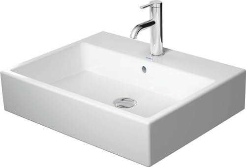 Duravit Vero Air Möbelwaschtisch 60x47cm, mit Überlauf, mit Hahnlochbank, 1 Hahnloch, 2350600000, Farbe: Weiß