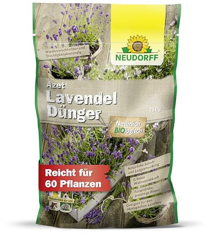 Neudorff Azet LavendelDünger – Bio Lavendeldünger sorgt für farbenfrohe Blüten und intensivem Duft mit natürlicher Sofort- & Langzeitwirkung, 750 g