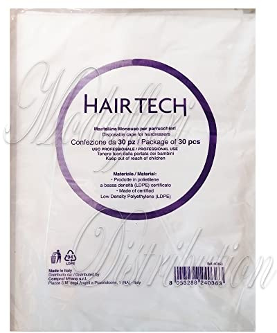 MANTELLE MONOUSO PER COLORAZIONE | MANTELLE PER PARRUCCHIERE | MANTELLE PER COLORAZIONE O TAGLIO CONFEZIONE DA 30 PZ