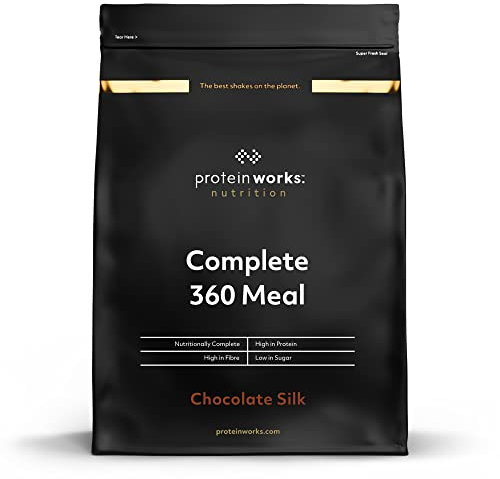 Protein Works - Complete 360 Meal, Award-Winning Meal Replacement, High Protein, 159 Health Benefits, Premium Ingredients, Essential Vitamins & Minerals, Double Milk Chocolate, 10 Meals, 1kg
