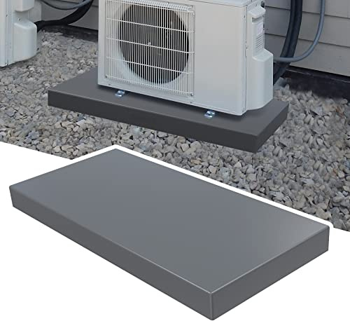 Memrita Mini Split Pad for Air Conditioner Heat Pump Systems, Equipment Pad Ground Leveling Support Base for Outdoor Condenser Units, 38 x 18 x 3