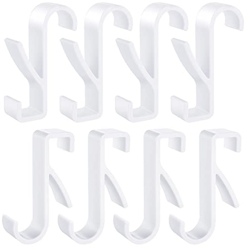 8 Pezzi Ganci Termoarredo Bagno, Appendiabiti Salvaspazio per Accappatoi, Asciugamani e Vestiti, Design Robusto e Resistente, Design a Doppio Bagno