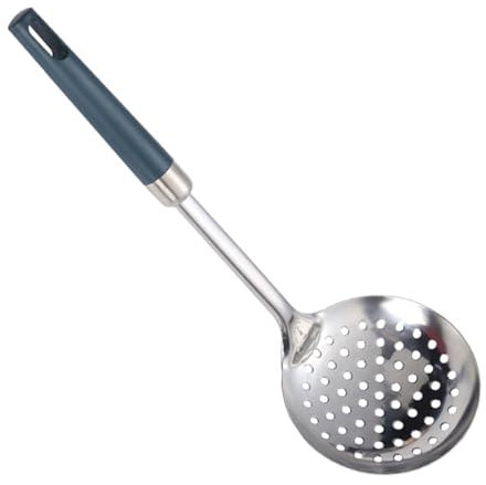 Hitzebeständigem Schaumlöffel, Schaumlöffel mit Praktischem Griff, Schaumlöffel aus Rostfreiem Edelstahl, Abseihlöffel aus Rostfreiem Edelstahl, Kochen Schaumlöffel, Koch- und Küchenhelfer(Grün)