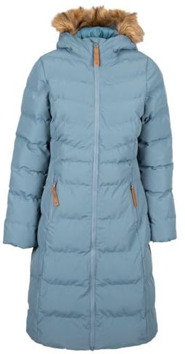 Trespass Womens Audrey II Padded Longer Length Jacket Coat – Pewter – XL - 16