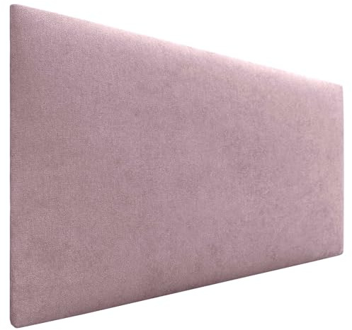 DHOME Cabecero de Polipiel o Tela AQUALINE Liso cabeceros Cabezal tapizado Cama Lujo (Tela Rosa, 105cm (Camas 80/90/105))