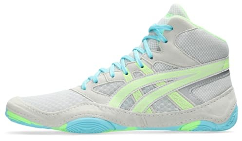 ASICS Men's Snapdown 4 Wrestling Shoes, 9.5, Glacier Grey/Lime Burst