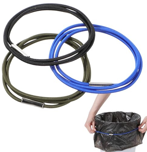 Lot de 4 bandes élastiques en caoutchouc pour poubelles de 30 à 100 gallons - Bandes élastiques pour poubelle à domicile et bureau