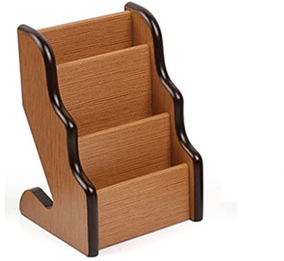 Caja de tarjetas de visita multicapa de madera for poner tarjetas de visita Portatarjetas de visita de tres capas Portatarjetas de visita Clip Libro de tarjetas de visita Portador de Tarjetas de Visit