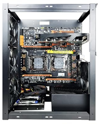 Chasis Abierto Apilable X79 X99 - Soporte De Placa Base EATX Bidireccional, Refrigeración De Agua Con Bastidores 360 | Chasis PC ATX Bricolaje, Soporte ITX Y Micro-ATX, Marco Abierto para Cajas De